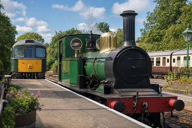 Kent & East Sussex Railway runs diesel-only over fire risk as Terrier loco 'Knowle' goes on display at Tenterden