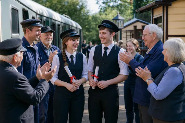 Kent & East Sussex Railway's new youth programme marks its first graduation at Tenterden Town Station